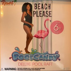 Swim lounge float beach please flamingo